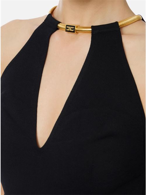 TOP WITH JEWEL SNAKE ELISABETTA FRANCHI | TK55S56E2110 Nero